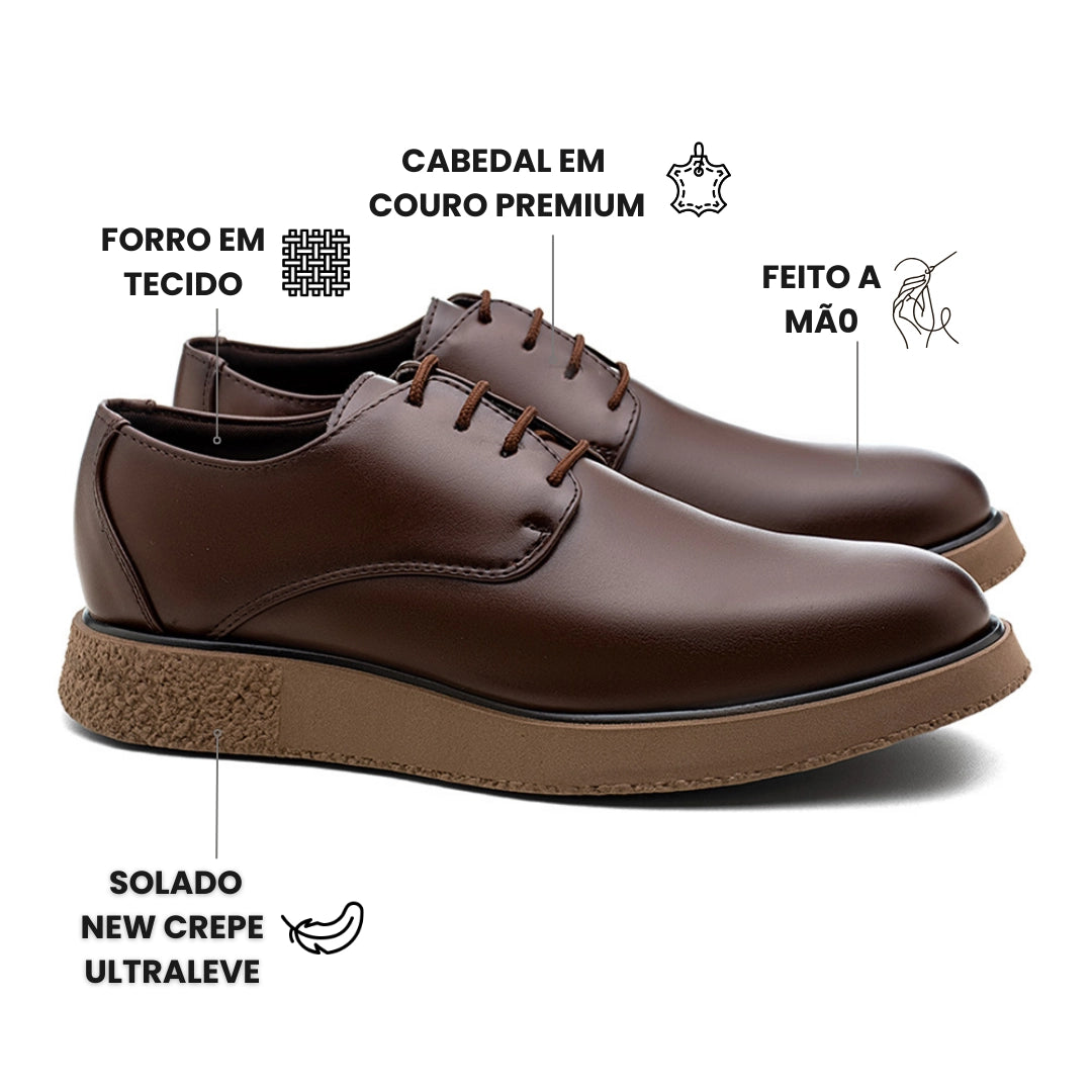 Sapato Derby Masculino Monaco Café