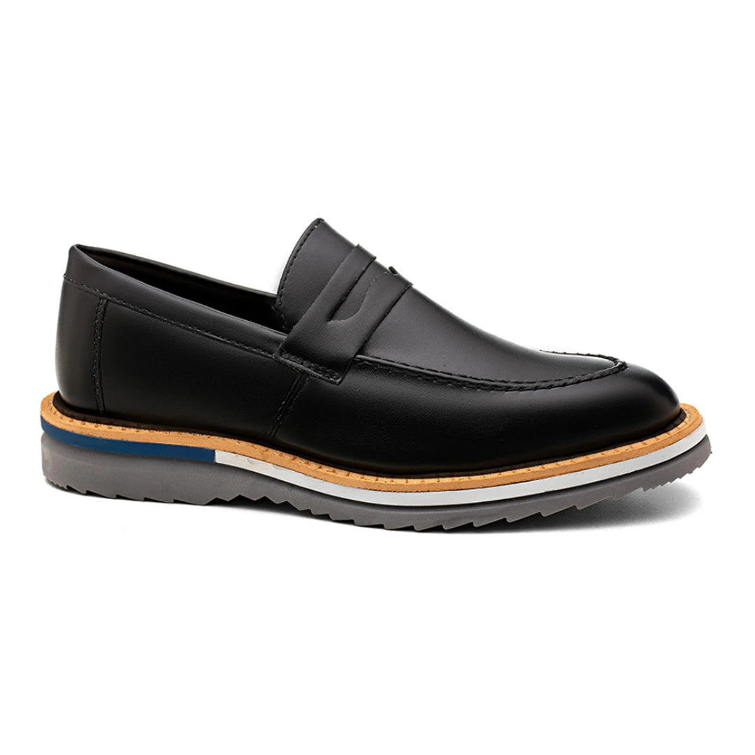 Sapato Loafer Masculino Tratorado Harold Preto