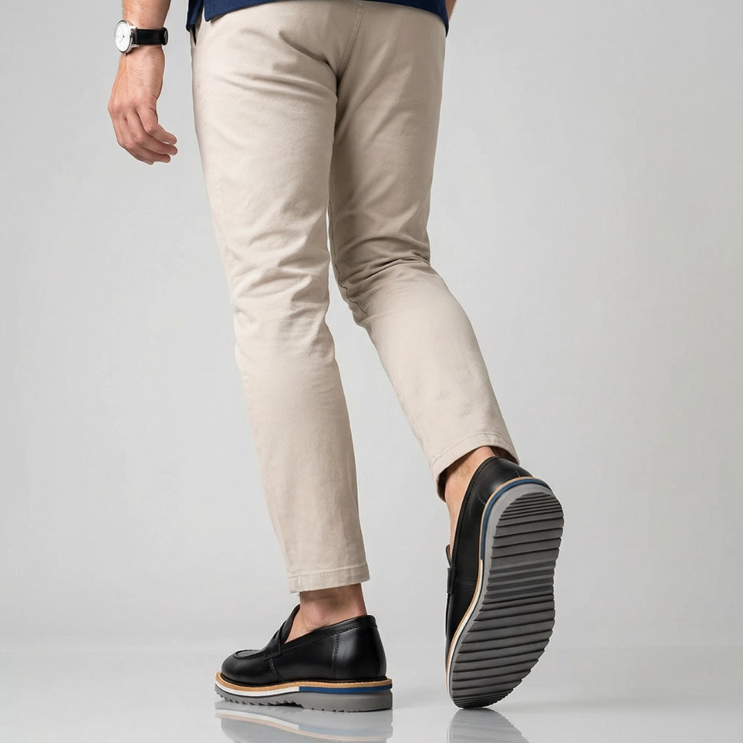 sapato loafer masculino preto para happy hour e lazer