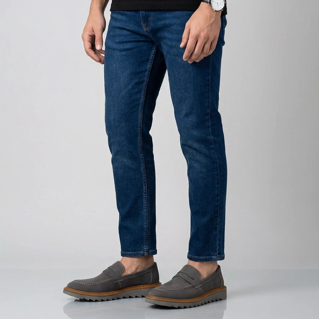 Interior do loafer Louis titânio com acabamento artesanal