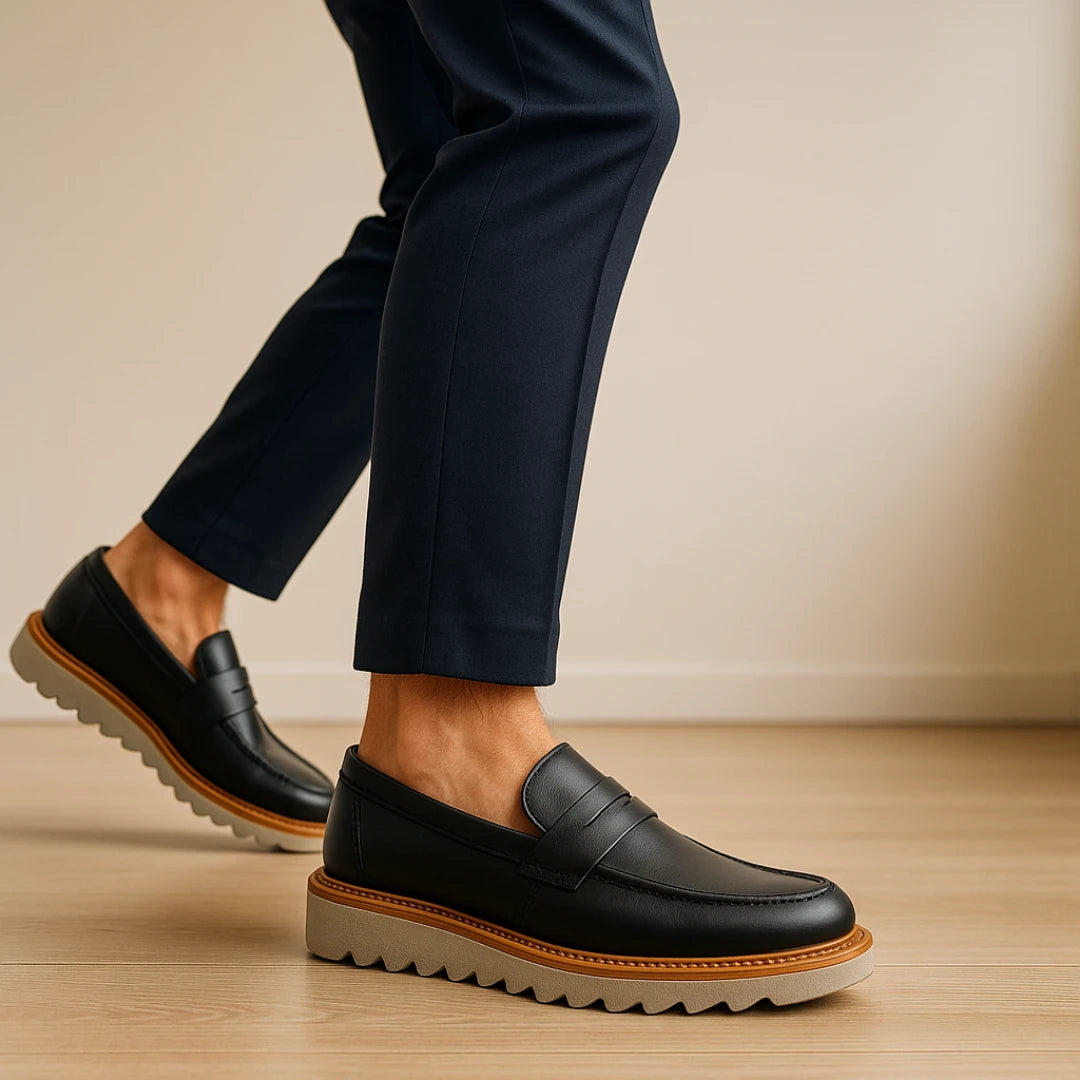 Sapato Loafer Masculino Tratorado Louis Preto