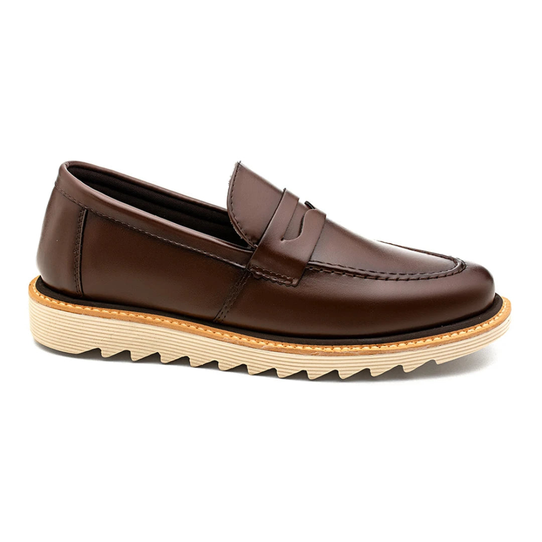 Sapato Loafer Masculino Tratorado Martin Café