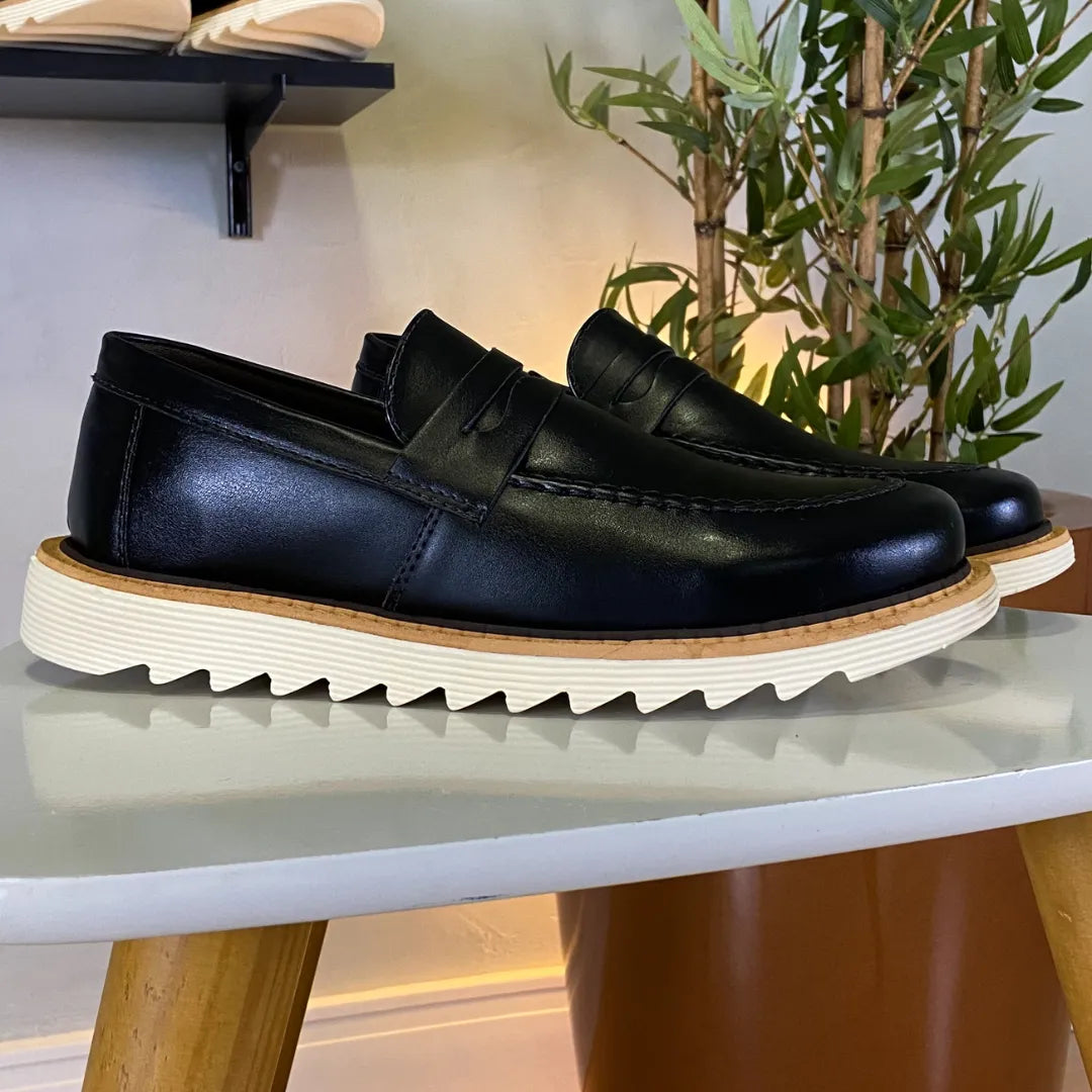 Sapato Loafer Masculino Tratorado Martin Preto
