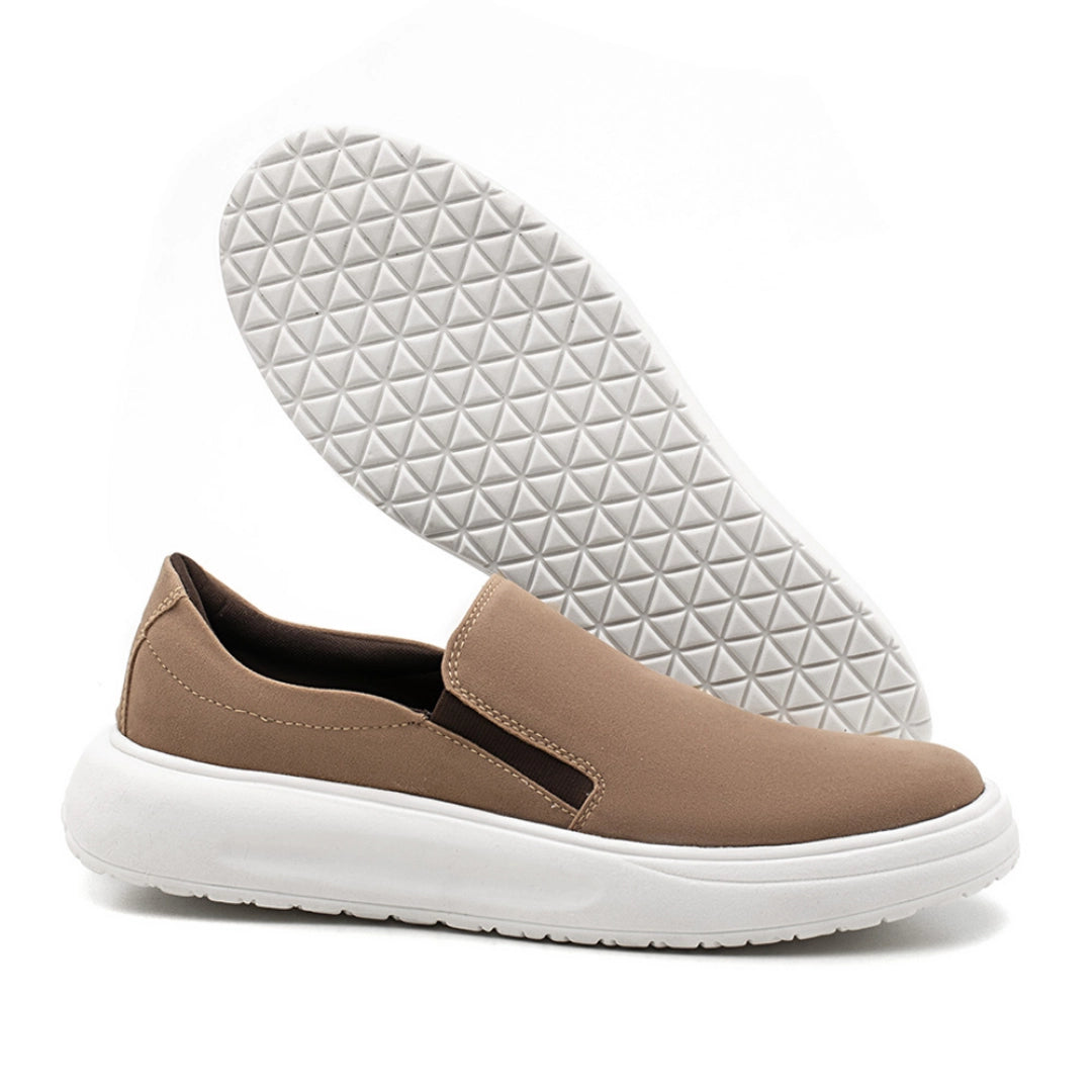 Tênis Slip On Masculino Vinci Camurça Areia