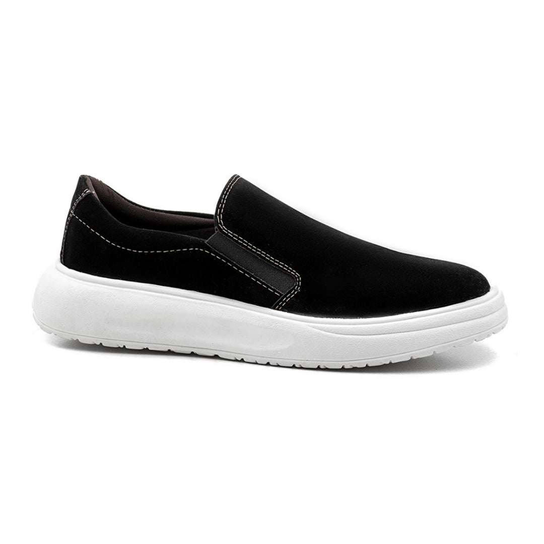 Tênis Slip On Masculino Vinci Camurça Preto