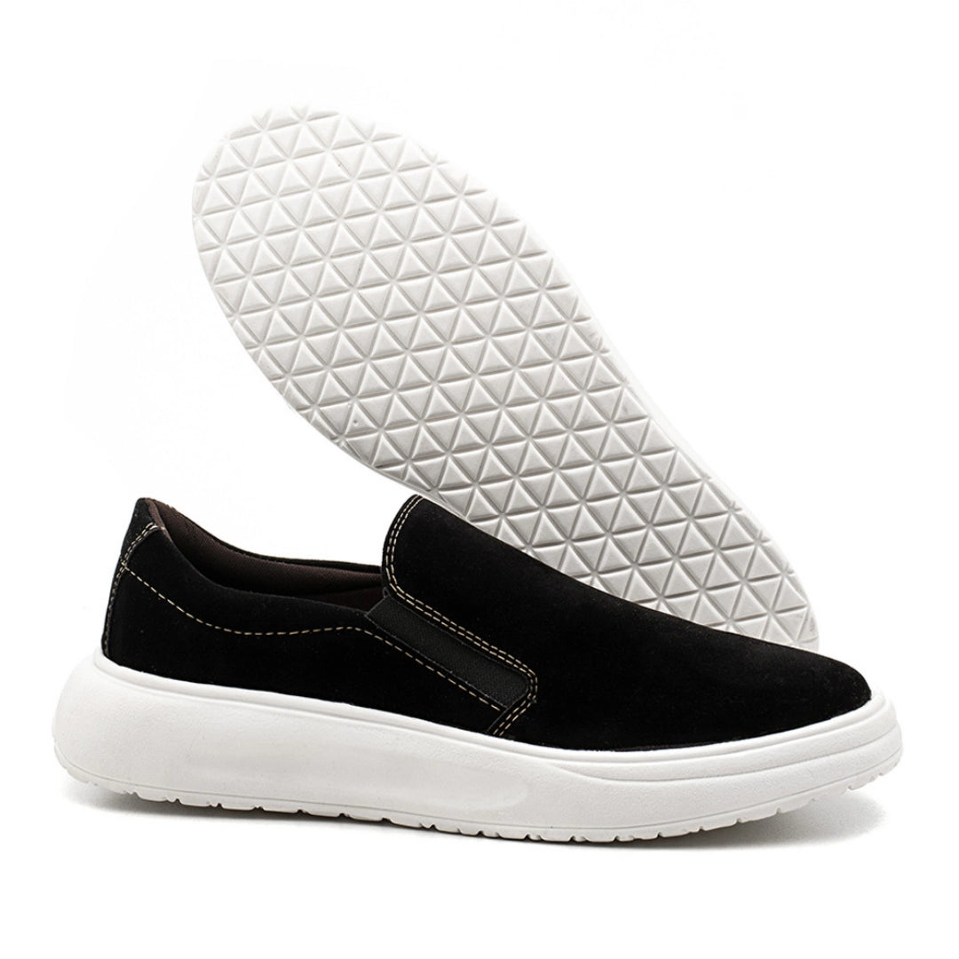 Tênis Slip On Masculino Vinci Camurça Preto