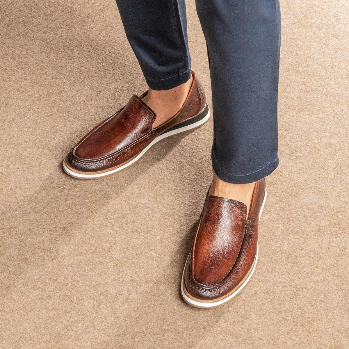 COURO LEGÍTIMO QUE DURA — Sapato Mocassim Masculino Gianni Tanger