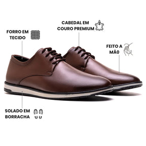 Sapato Derby Masculino Bergano Capuccino