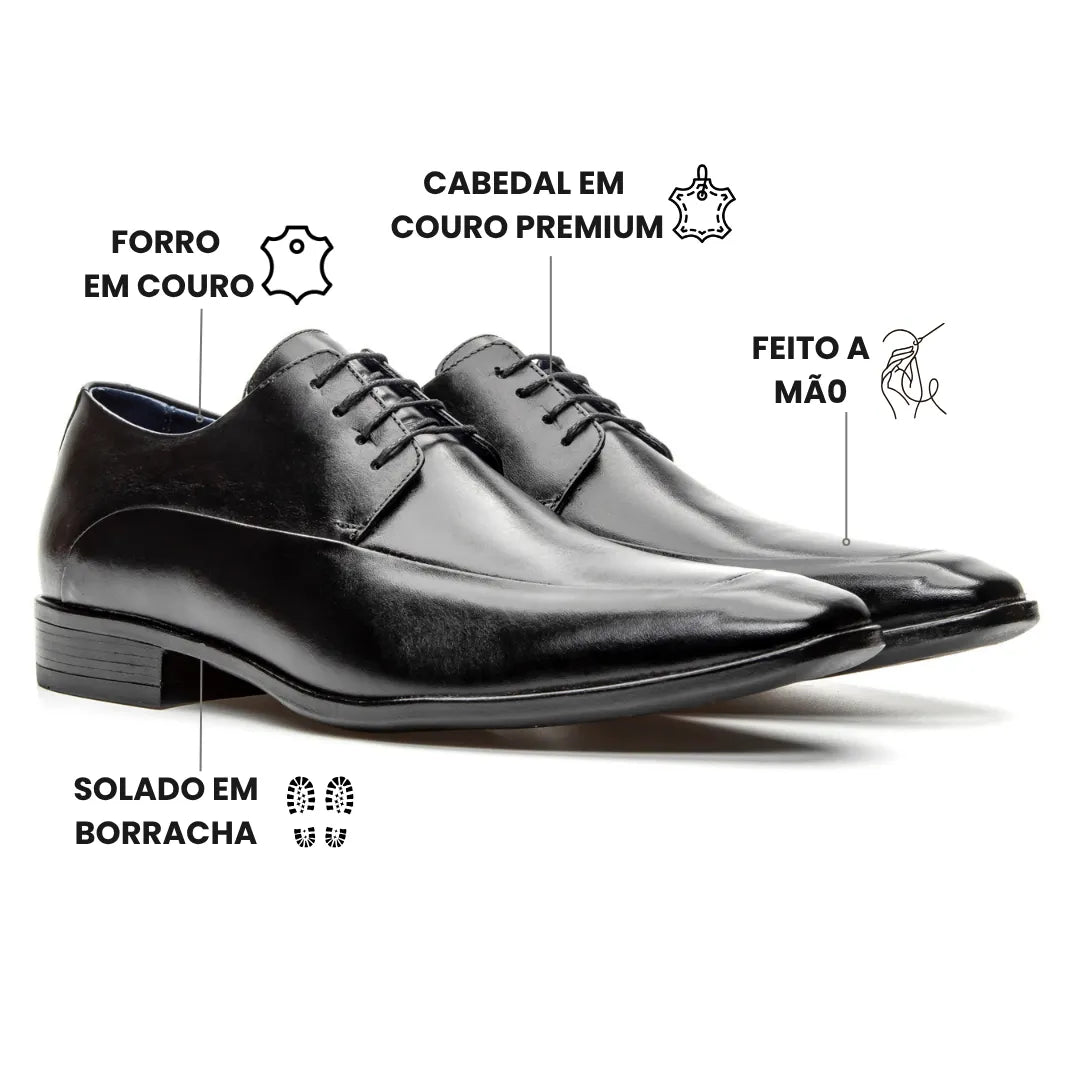 Sapato Derby Masculino Brunello Preto