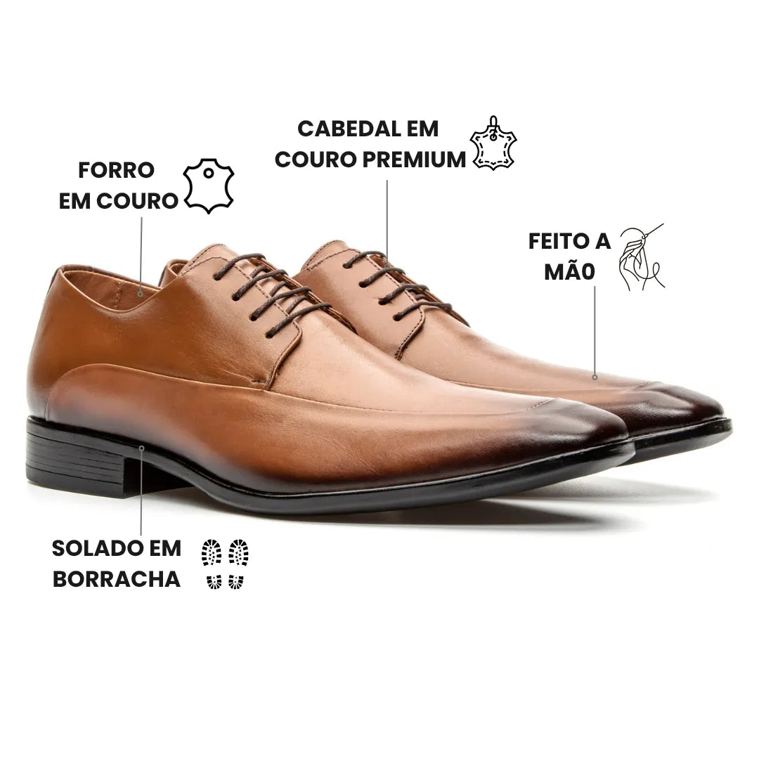 Sapato Derby Masculino Brunello Whisky