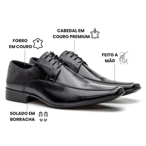 Sapato Derby Masculino Giordano Preto