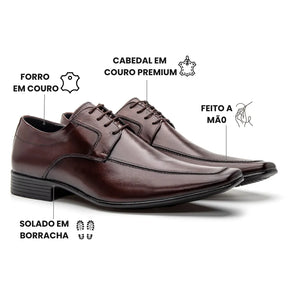 Sapato Derby Masculino Giordano Tabaco