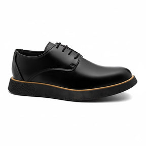 Sapato derby masculino Monaco All Black em couro premium