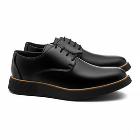 Derby masculino preto minimalista com solado New Crepe