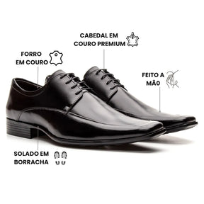 Sapato Derby Masculino Moscow Preto