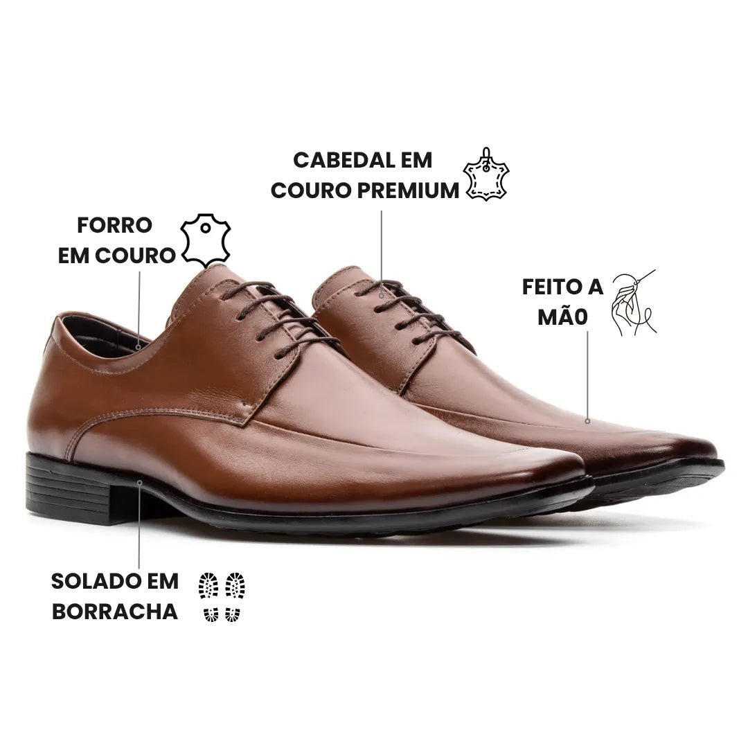 Sapato Derby Masculino Moscow Whisky