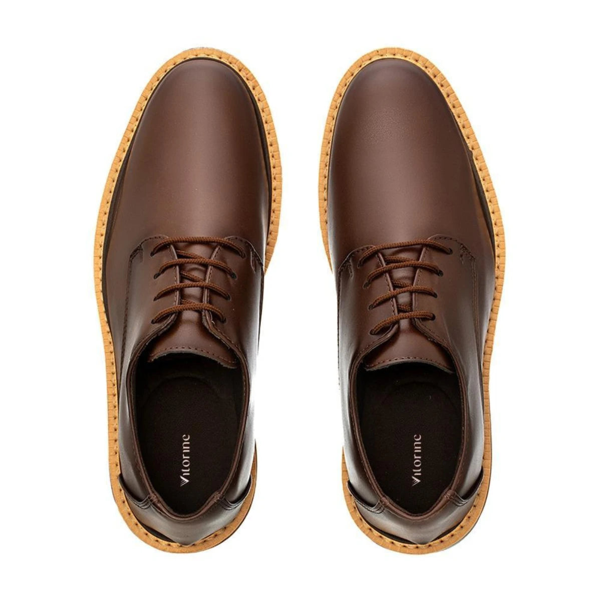 Sapato Derby Masculino Tratorado Austin Café