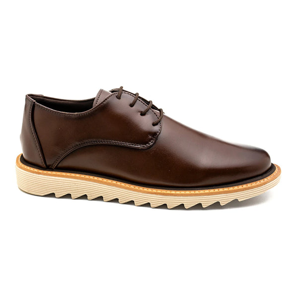 Sapato Derby Masculino Tratorado Mancini Café