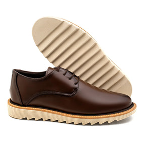 Sapato Derby Masculino Tratorado Mancini Café