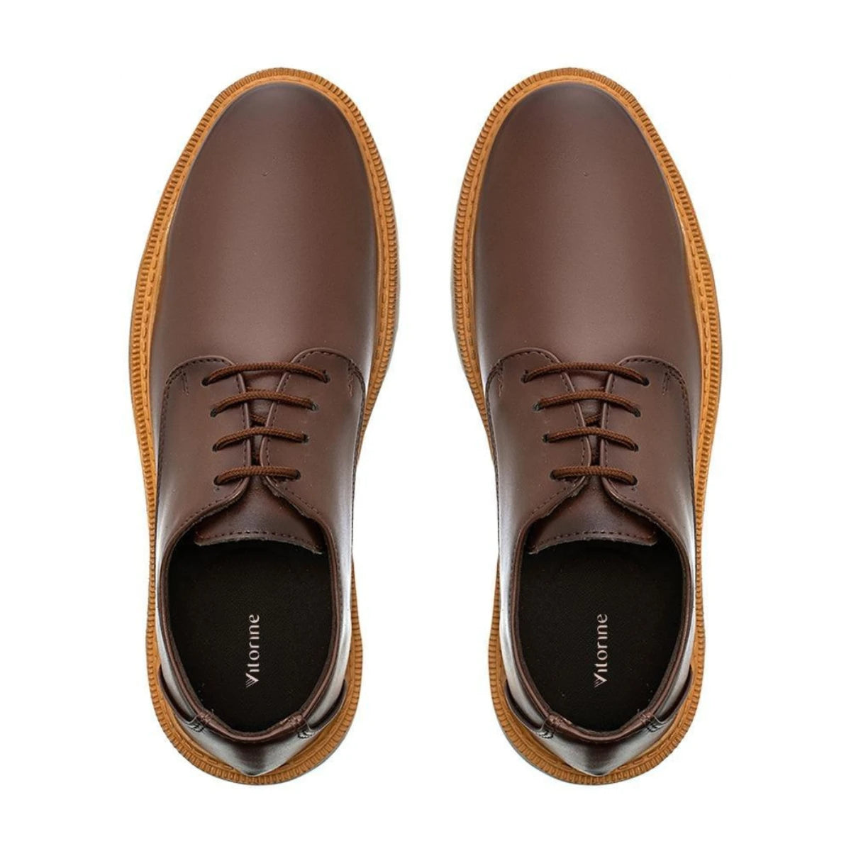 Sapato Derby Masculino Tratorado Veneza Café