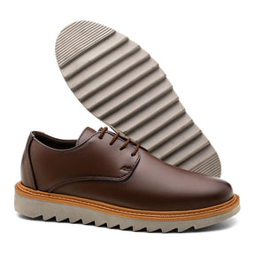 Sapato Derby Masculino Tratorado Veneza Café