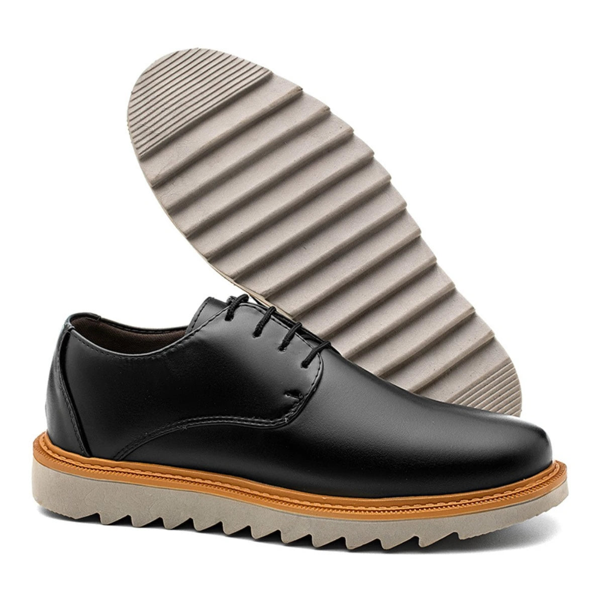 Sapato Derby Masculino Tratorado Veneza Preto