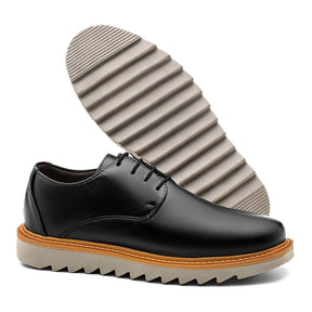 Sapato Derby Masculino Tratorado Veneza Preto