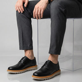 Sapato derby tratorado masculino preto