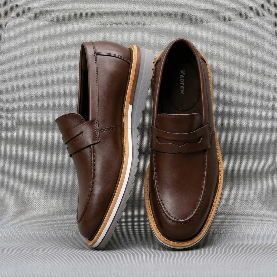 Sapato Loafer Masculino Tratorado Harold Café