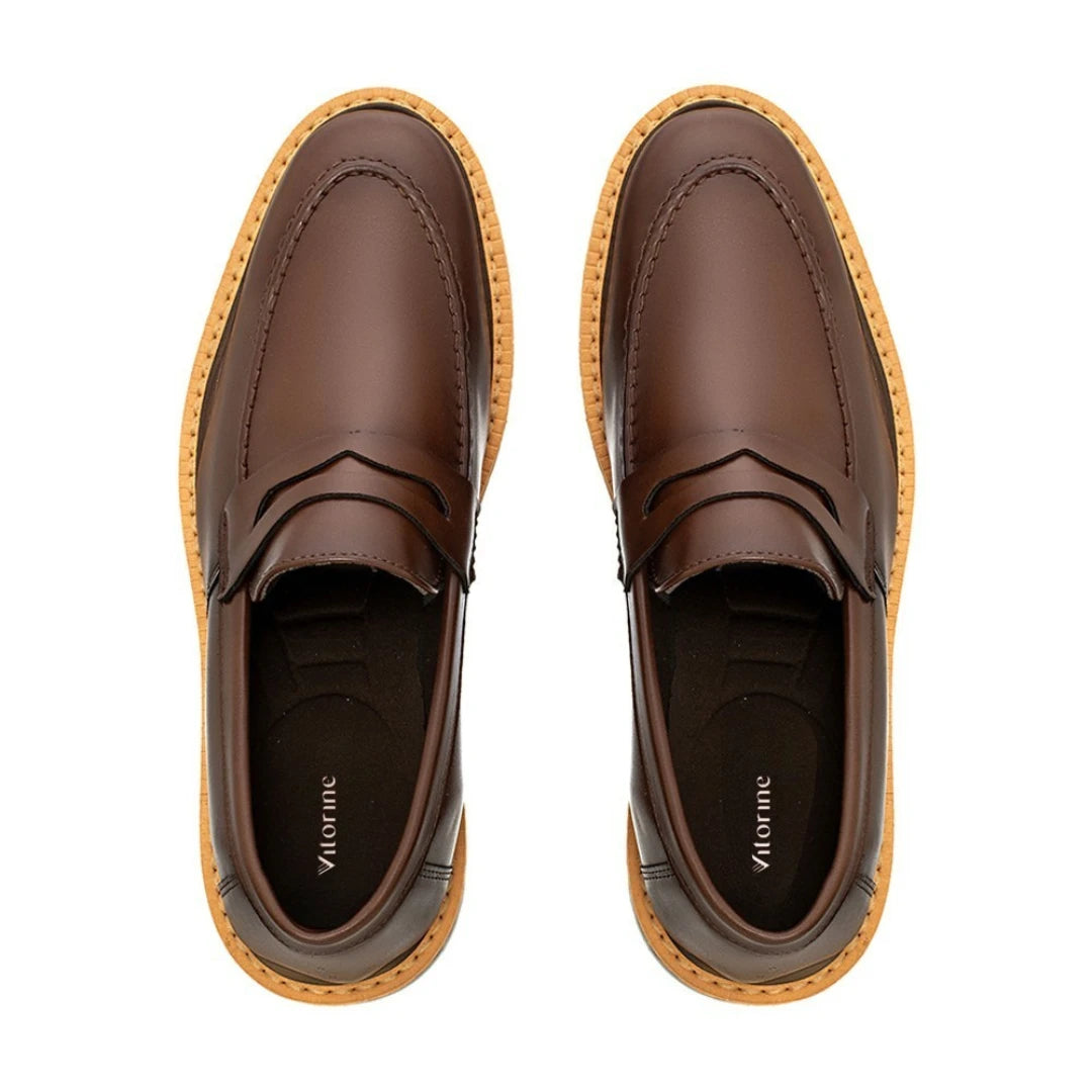 Sapato Loafer Masculino Tratorado Harold Café