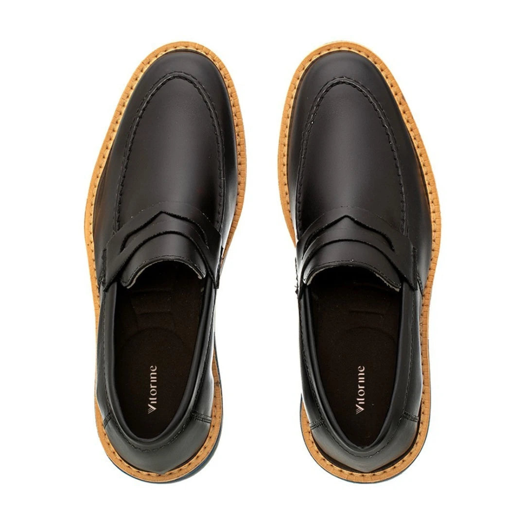 Sapato Loafer Masculino Tratorado Harold Preto