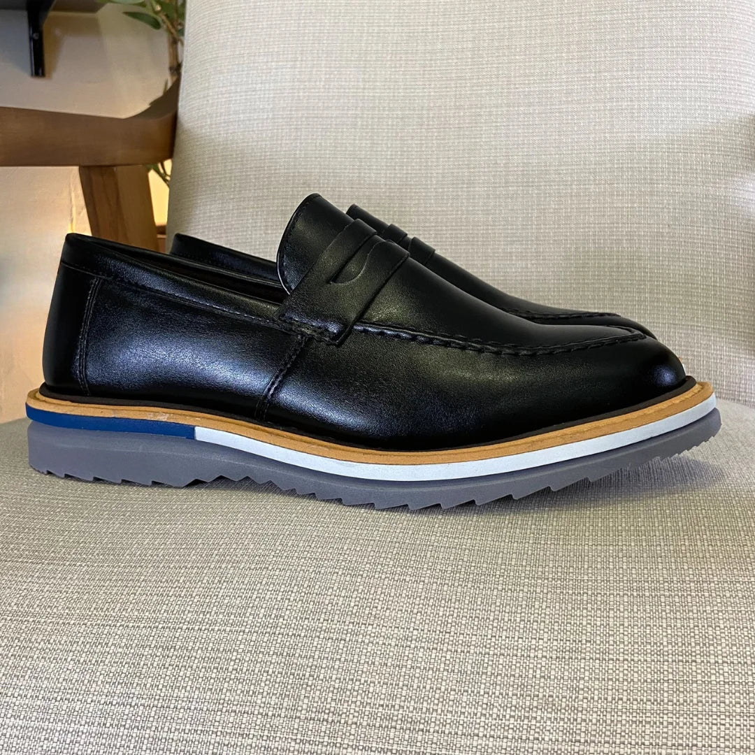 Sapato Loafer Masculino Tratorado Harold Preto