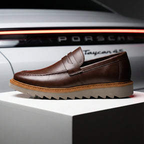 Sapato loafer masculino café solado EVA tratorado ultraeve