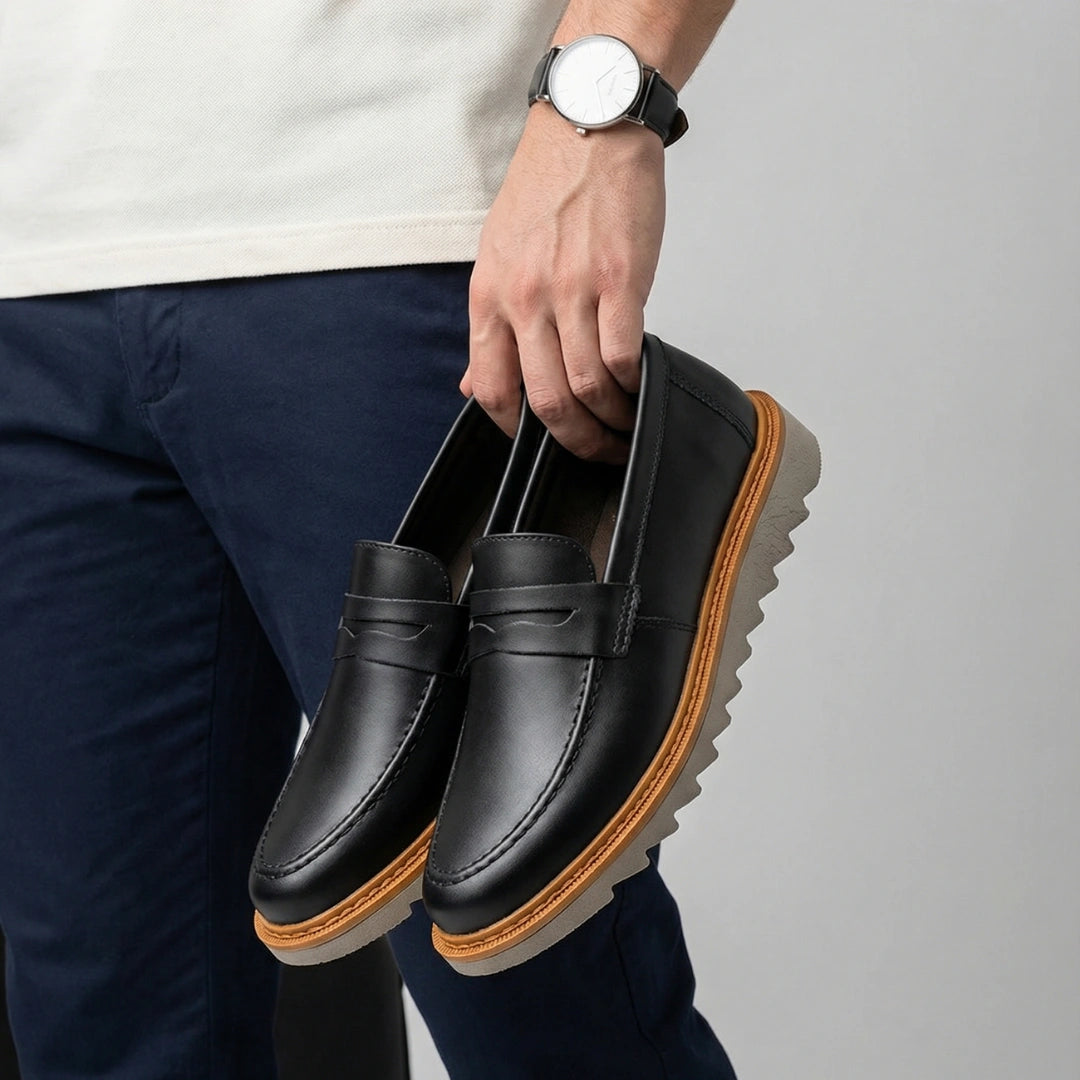 Sapato Loafer Masculino Tratorado Louis Preto