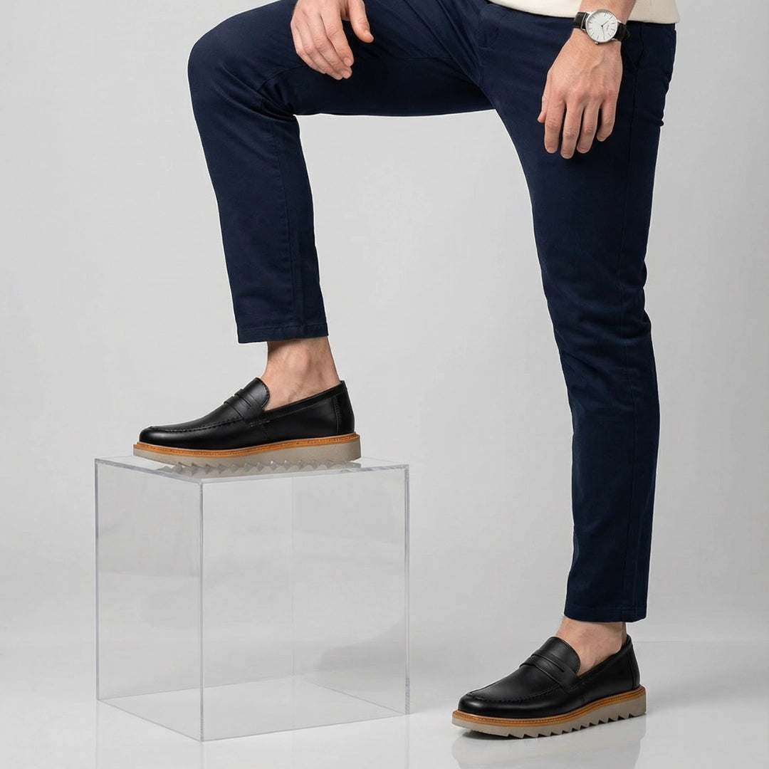 Sapato Loafer Masculino Tratorado Louis Preto