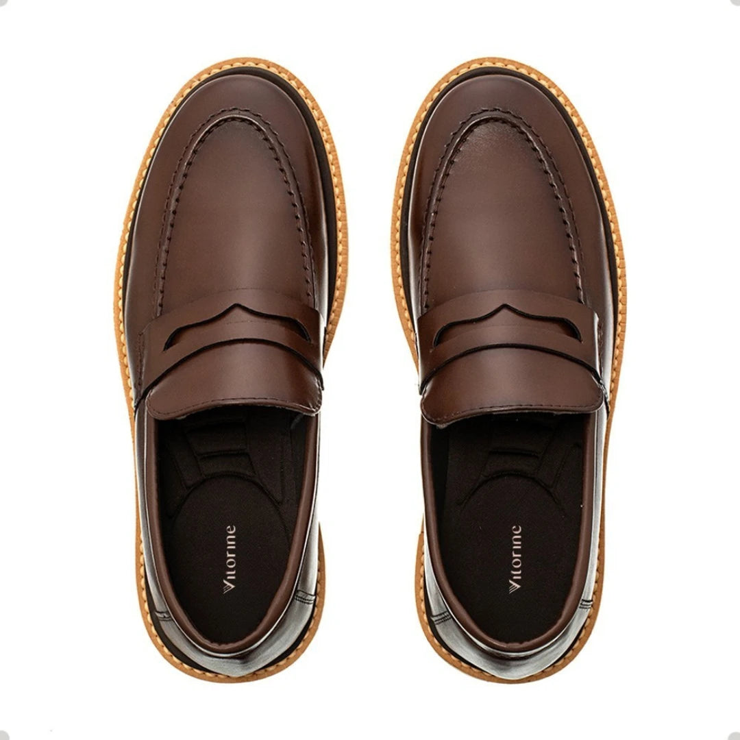 Sapato Loafer Masculino Tratorado Martin Café
