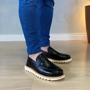 Sapato Loafer Masculino Tratorado Martin Preto