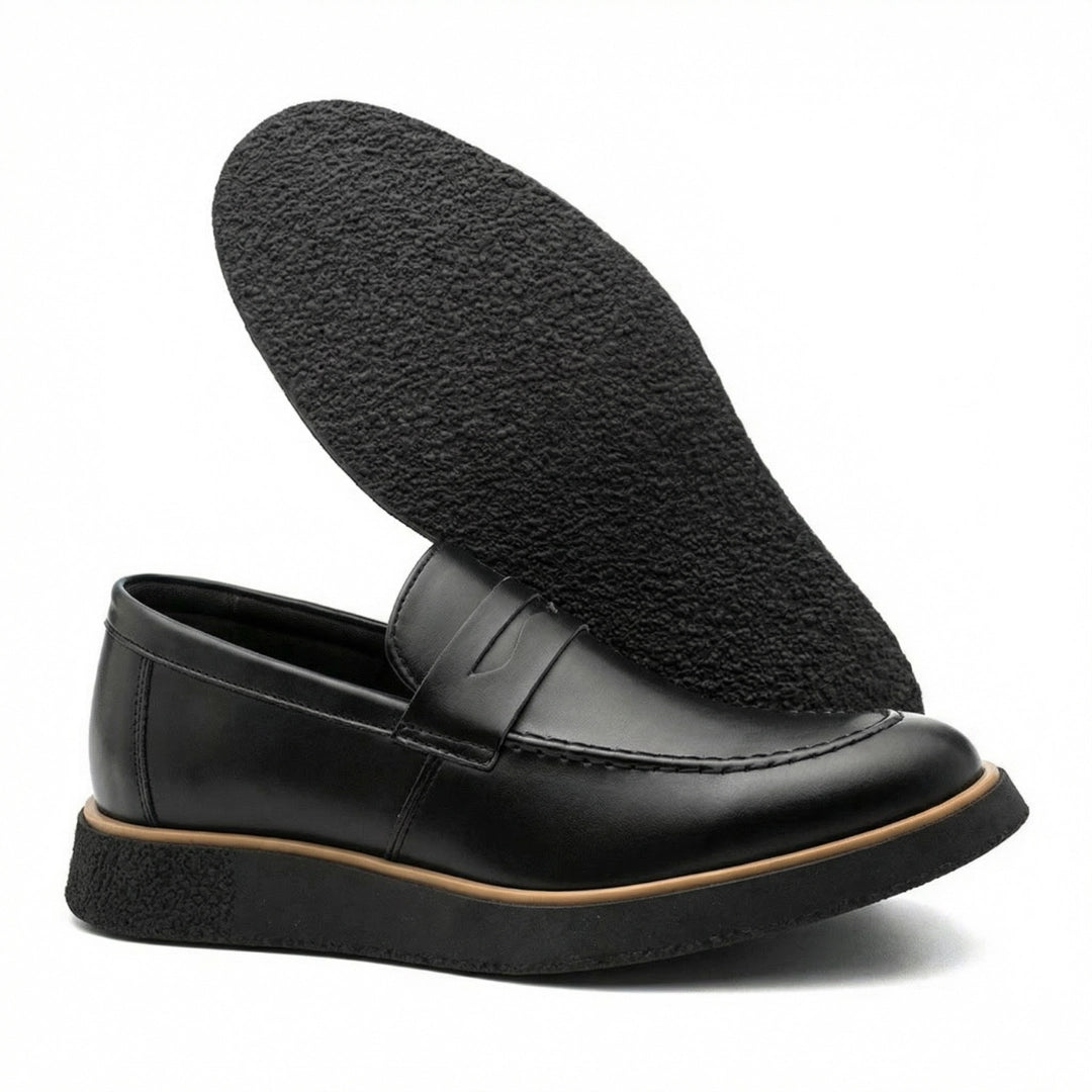 Solado New Crepe em PU Micro Expandido do loafer All Black