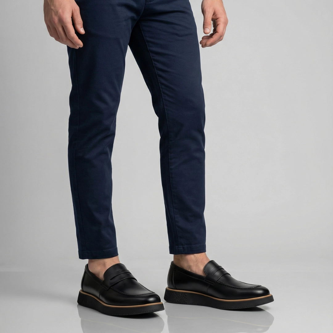 Loafer masculino All Black com vira em tom natural