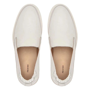 Tênis Casual Masculino Slip On em Couro Off White Atlanta
