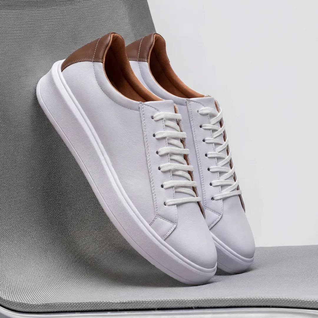 tênis casual masculino branco para trabalho e dia a dia
