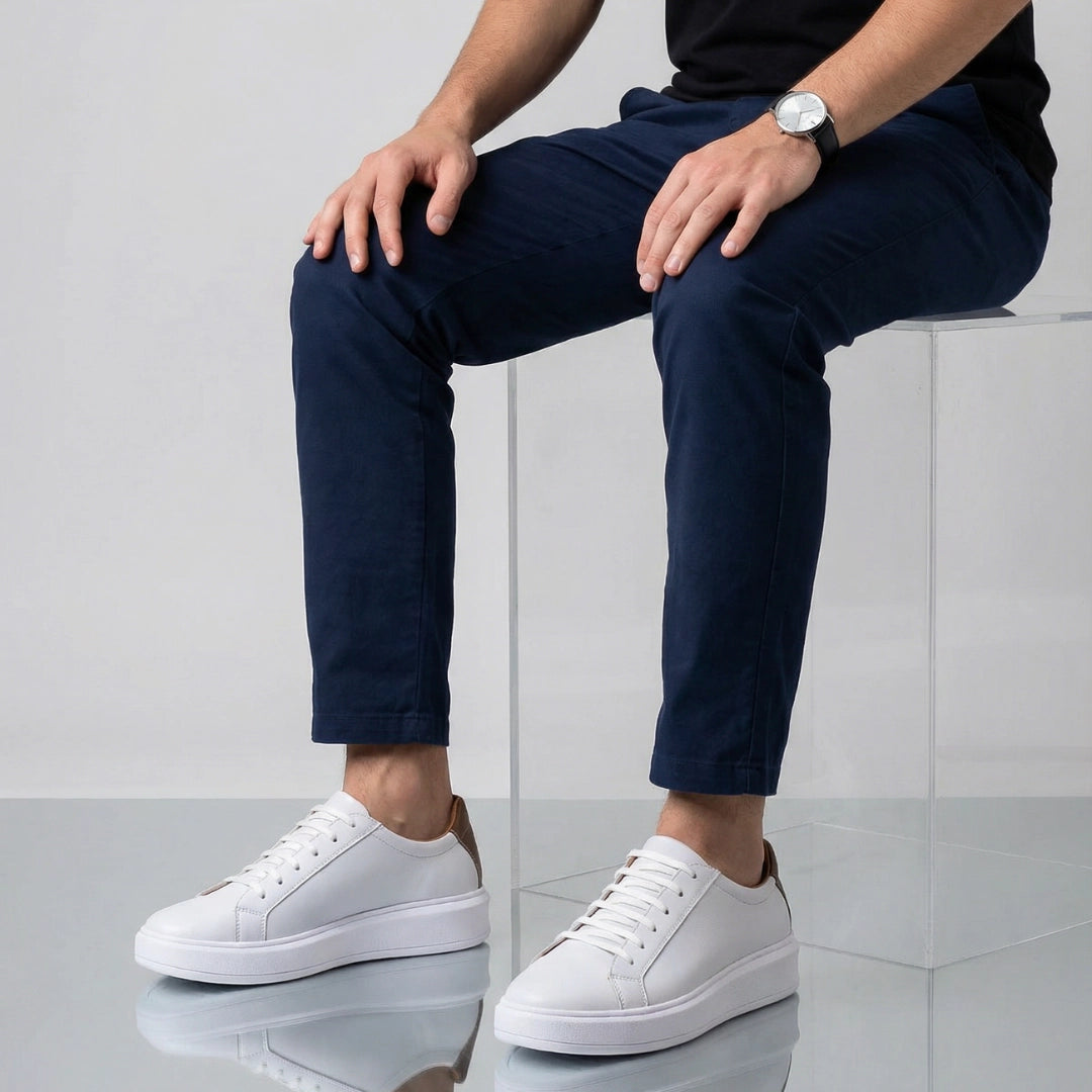 tenis masculino casual minimalista do trabalho ao happy hour