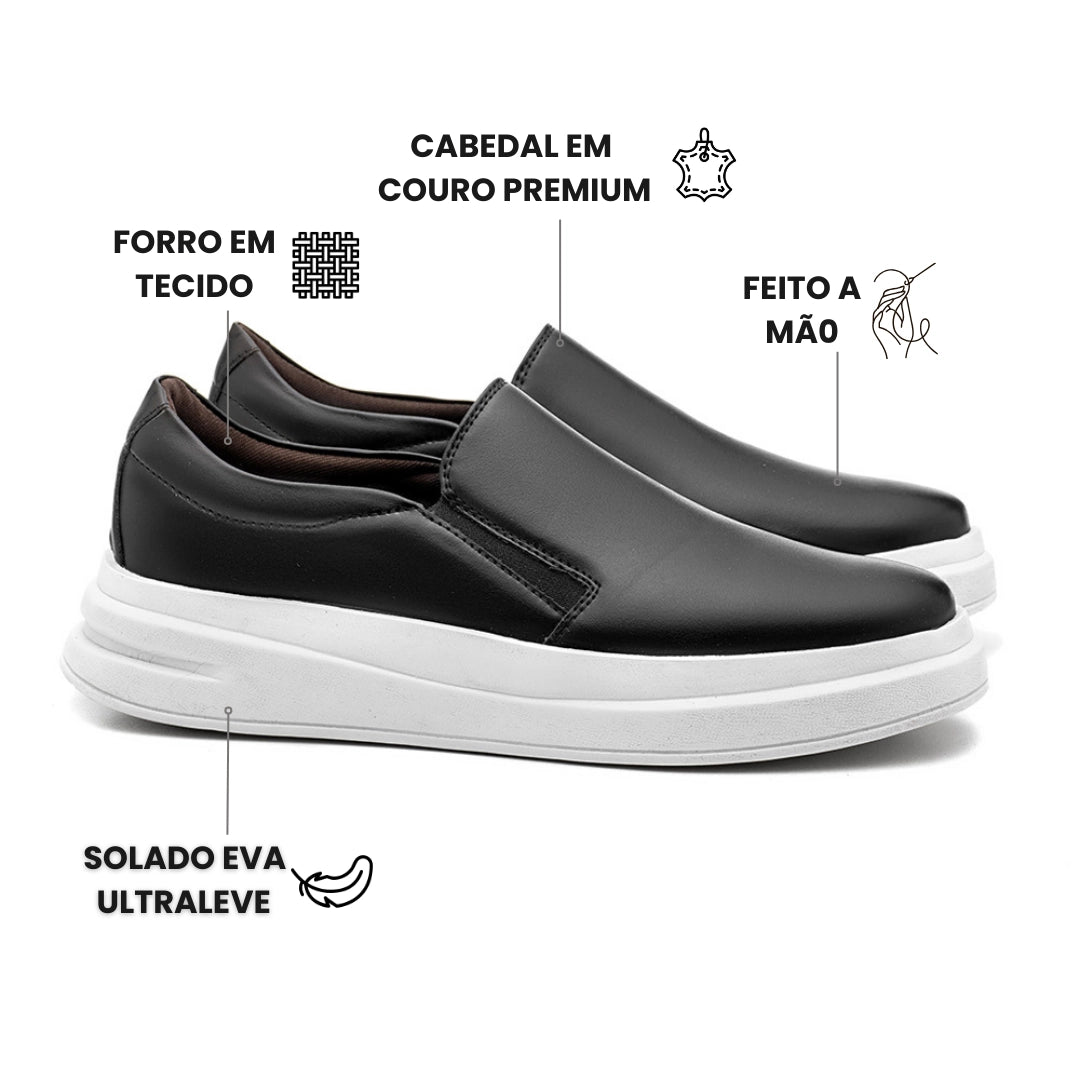 Tênis Slip On Masculino Napa Preto