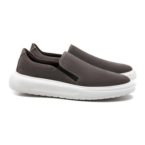 Tênis Slip On Masculino Vinci Camurça Cinza