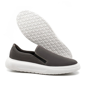 Tênis Slip On Masculino Vinci Camurça Cinza